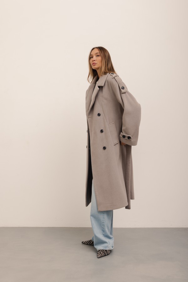 Karl Wool Coat Latte
