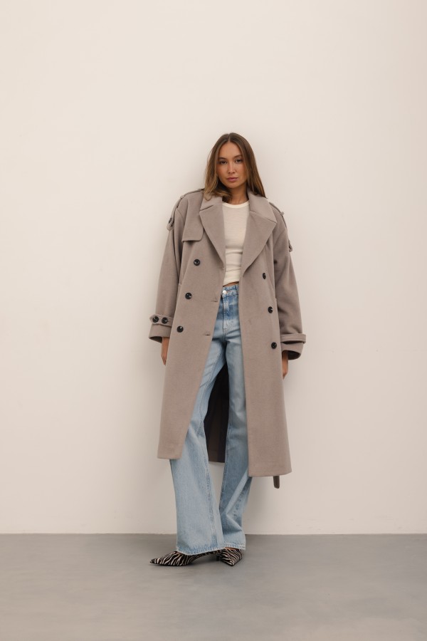 Karl Wool Coat Latte
