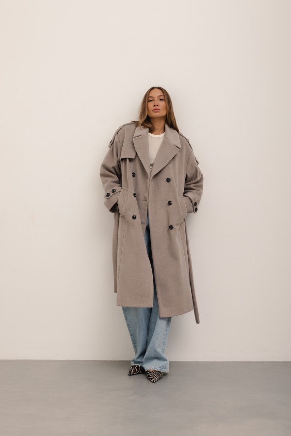 Karl Wool Coat Latte