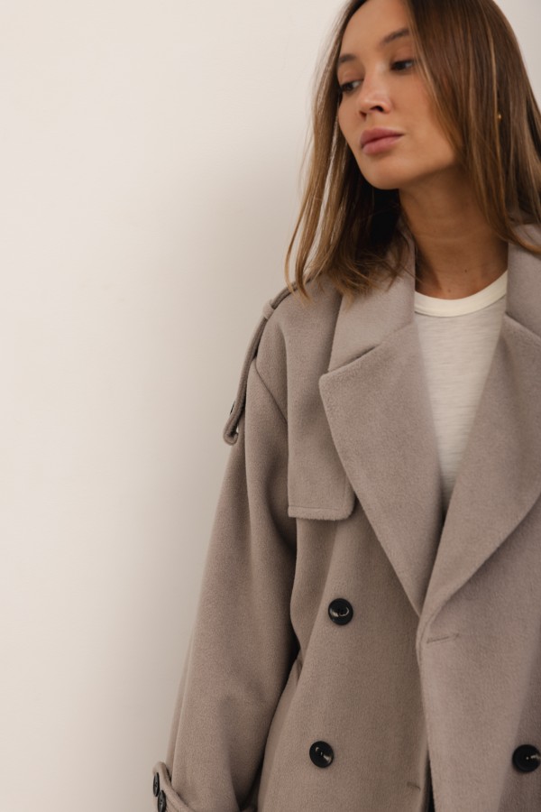 Karl Wool Coat Latte