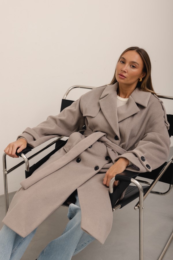 Karl Wool Coat Latte