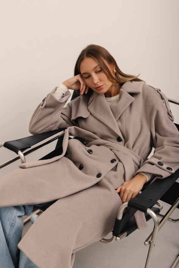 Karl Wool Coat Latte