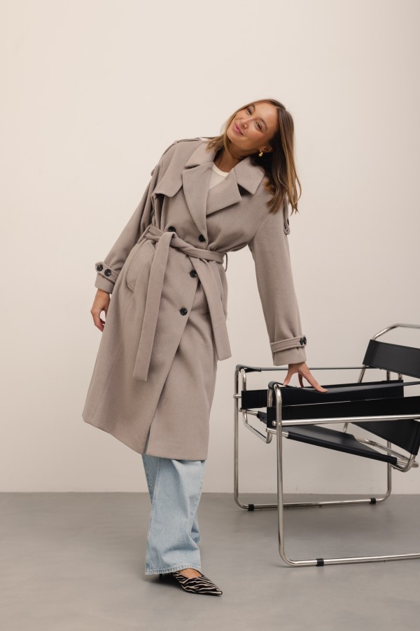 Karl Wool Coat Latte