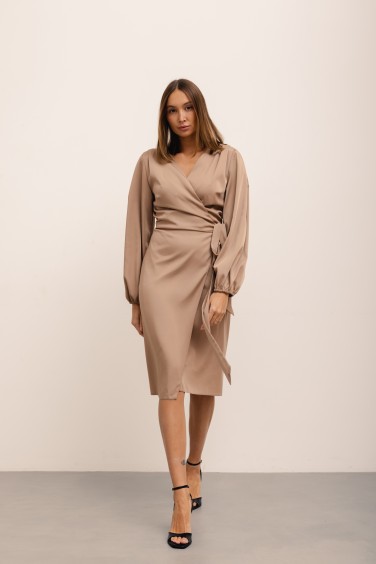 Klara Satin Dress Mocca