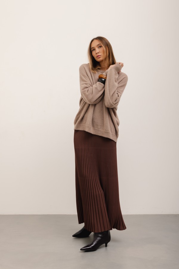 Asher Sweter z Alpaką Mocca