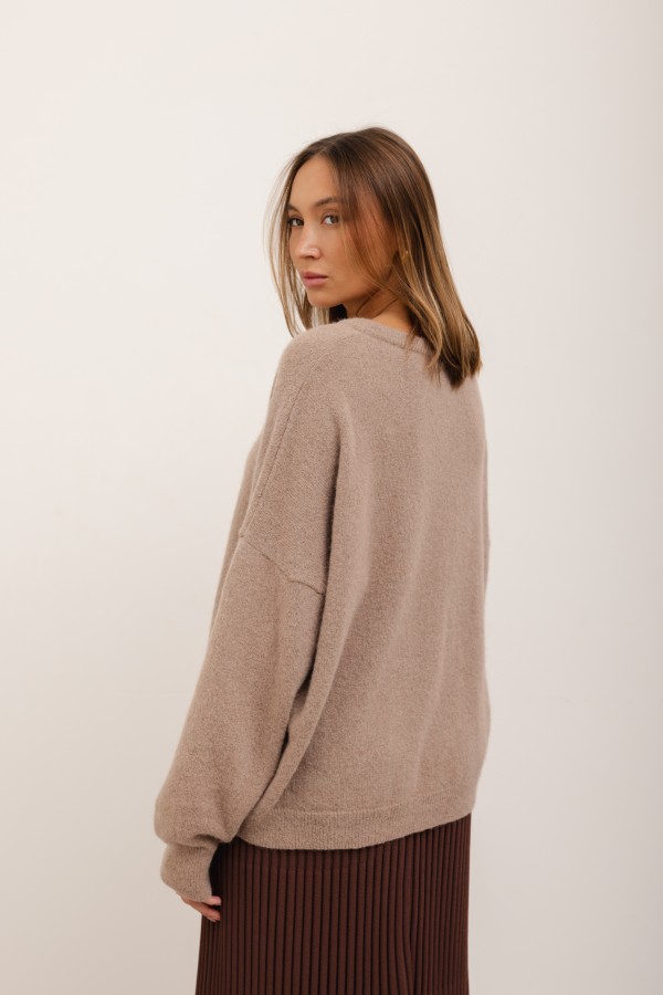 Asher Sweter z Alpaką Mocca