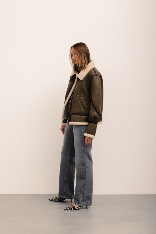 8641 Shearling Jacket Olive
