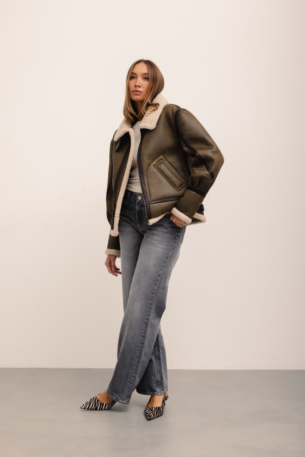 8641 Shearling Jacket Olive
