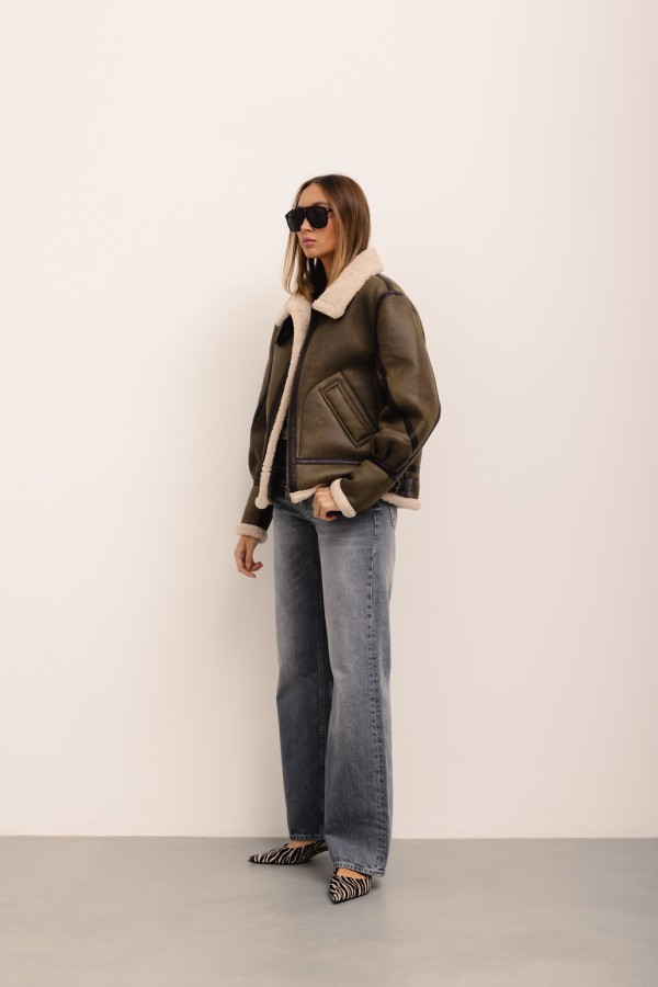 8641 Shearling Jacket Olive