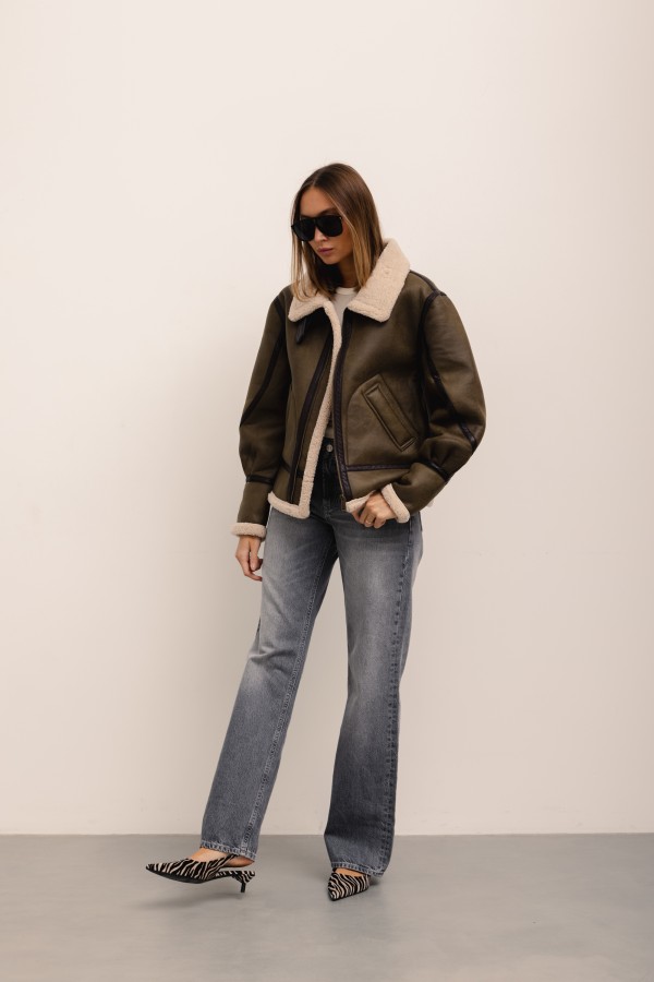 8641 Shearling Jacket Olive