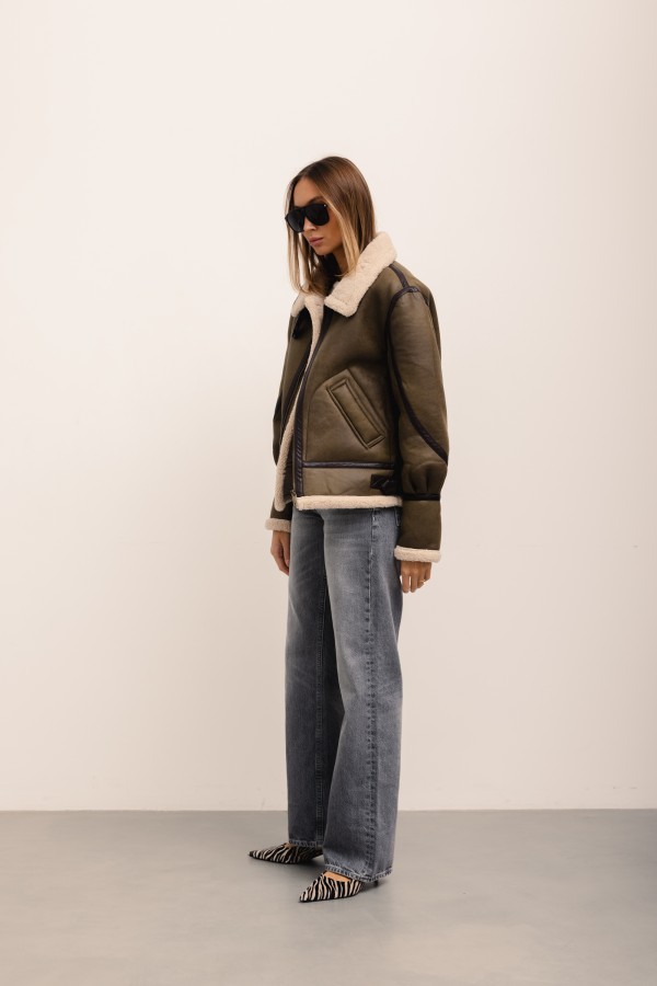 8641 Shearling Jacket Olive