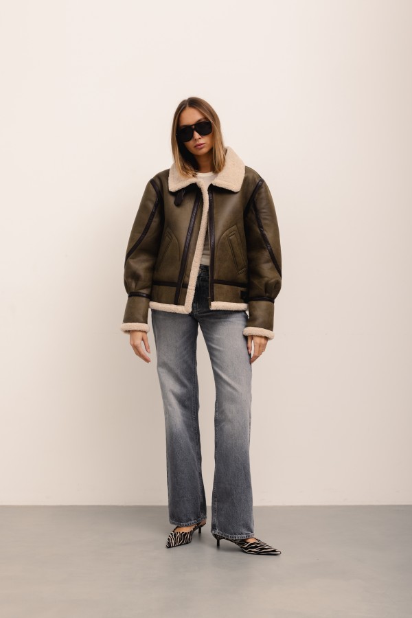 8641 Shearling Jacket Olive