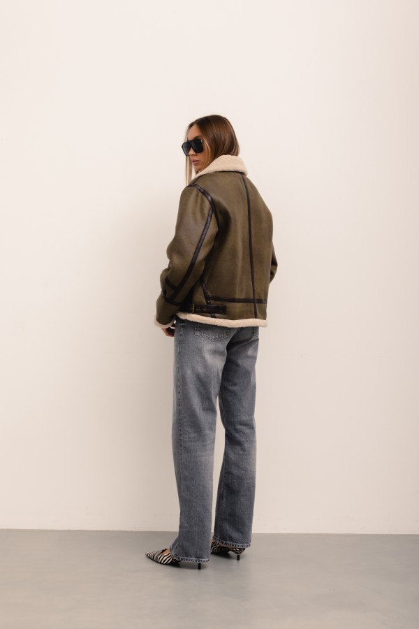8641 Shearling Jacket Olive