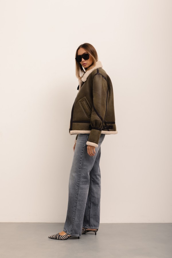 8641 Shearling Jacket Olive