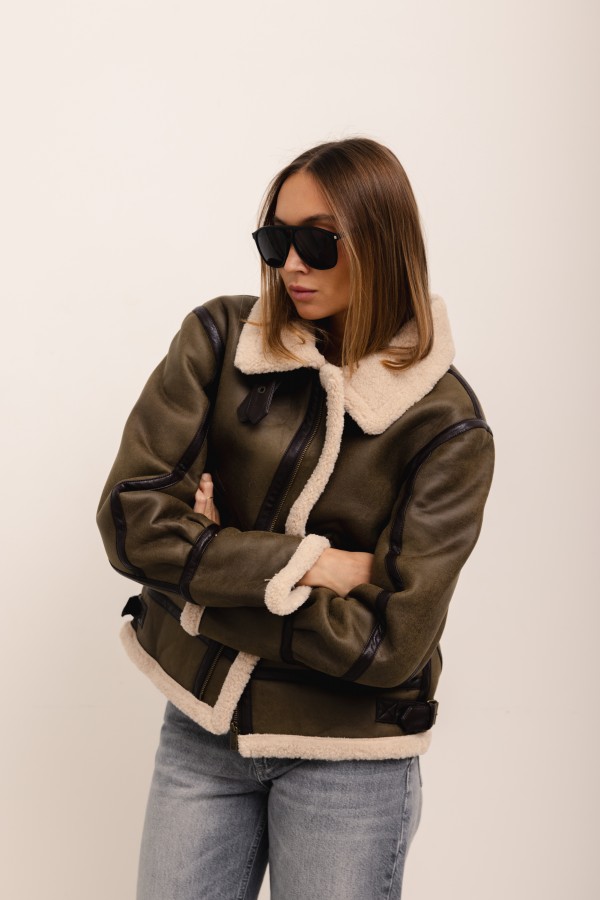 8641 Shearling Jacket Olive