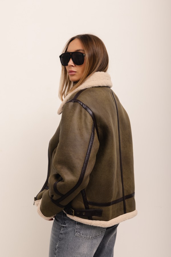 8641 Shearling Jacket Olive