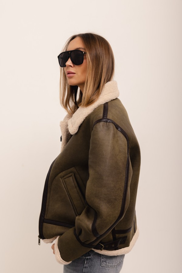8641 Shearling Jacket Olive