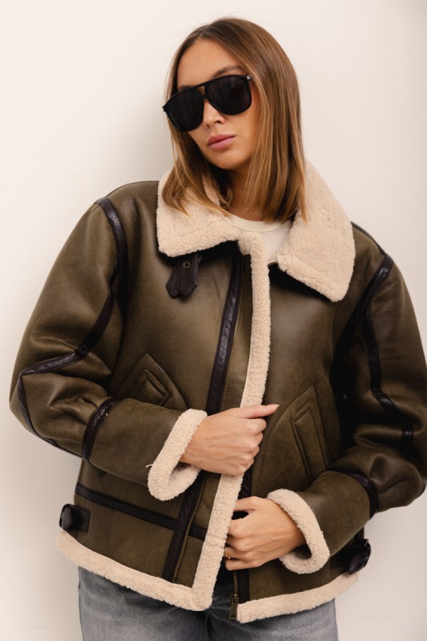 8641 Shearling Jacket Olive