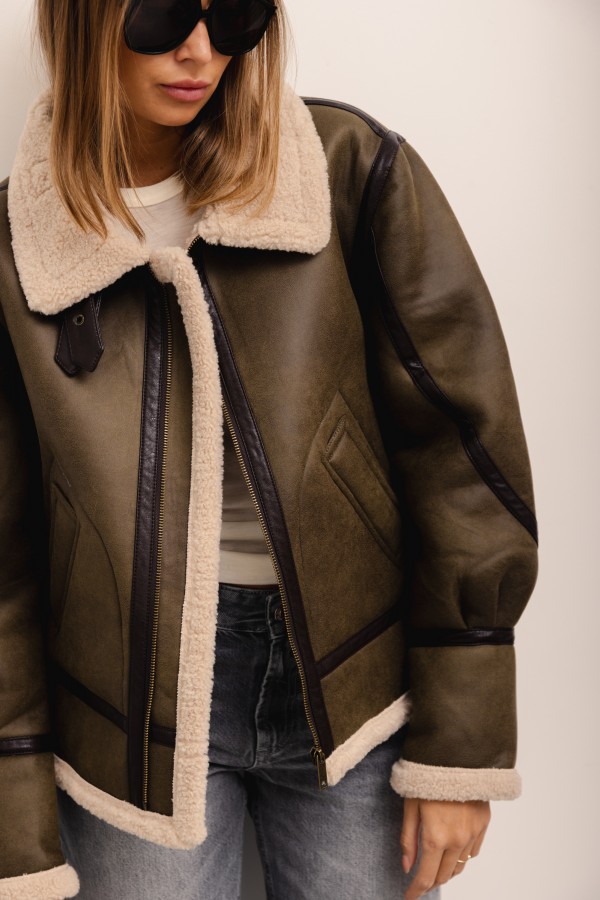 8641 Shearling Jacket Olive