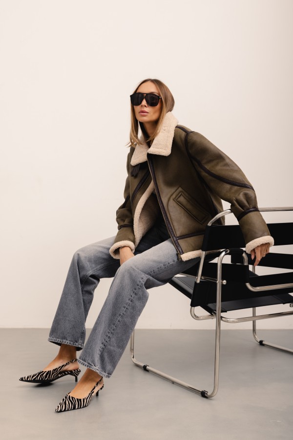 8641 Shearling Jacket Olive