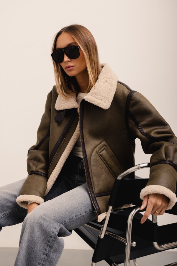 8641 Shearling Jacket Olive