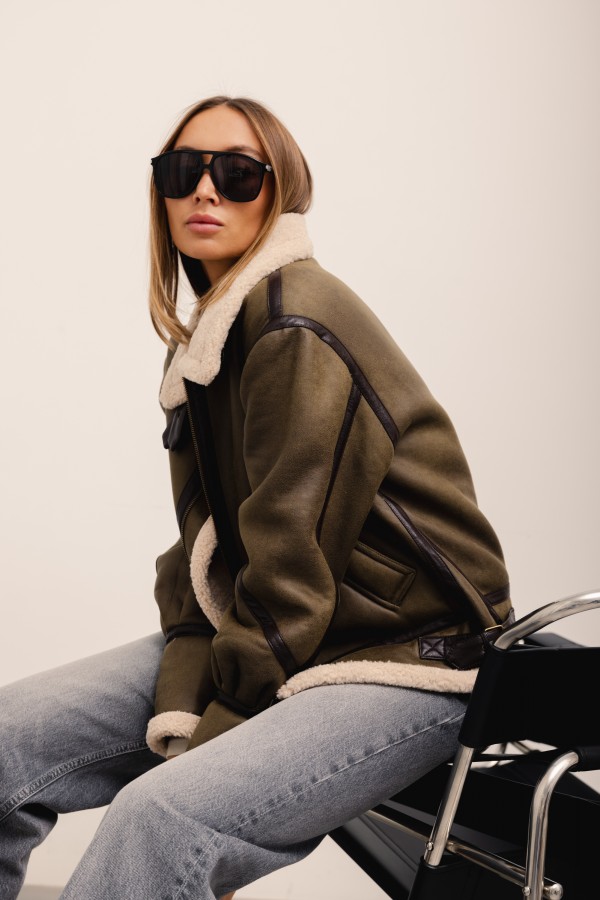 8641 Shearling Jacket Olive