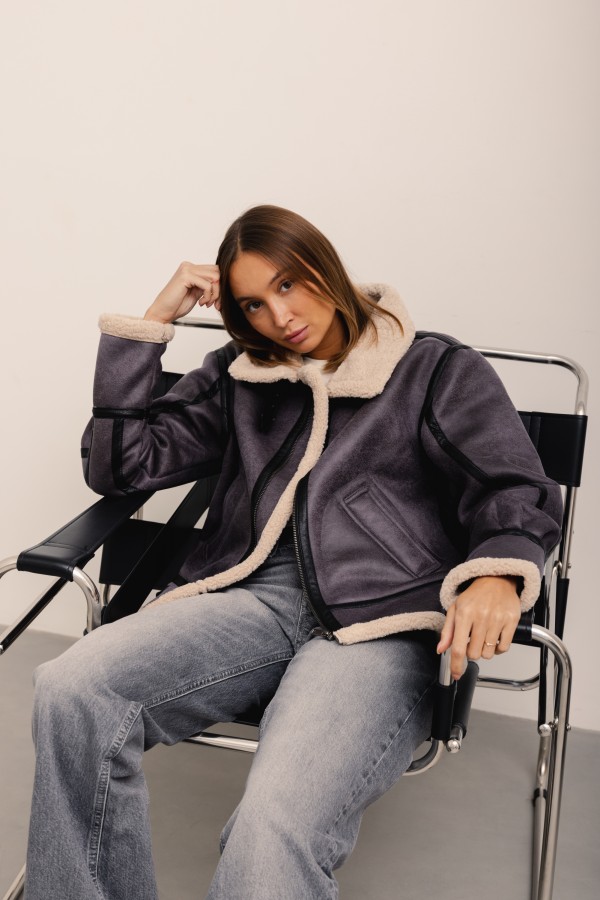 8641 Shearling Jacket Grey