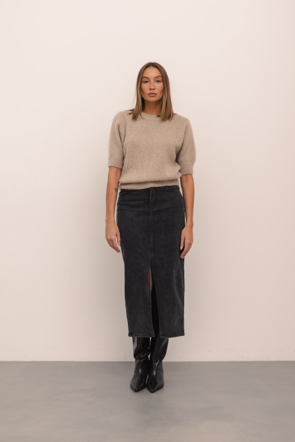 RD8520 Denim Skirt Black