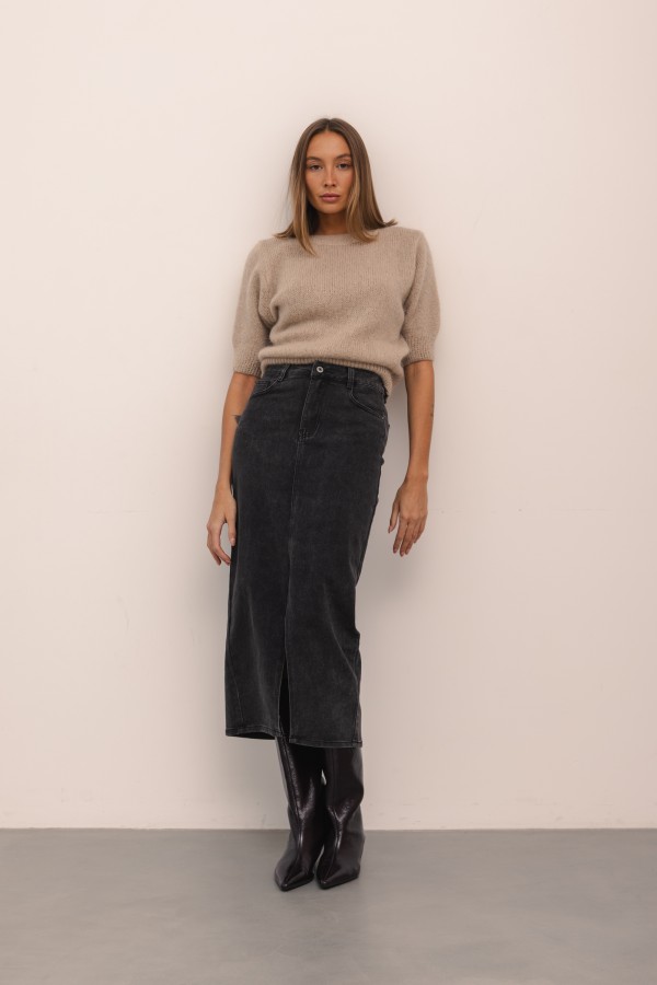 RD8520 Denim Skirt Black
