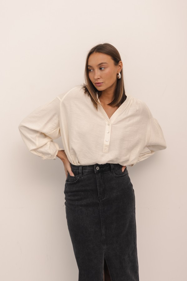 RD8520 Denim Skirt Black