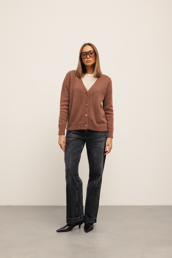 Matteo Suri Alpaca Cardigan Brown