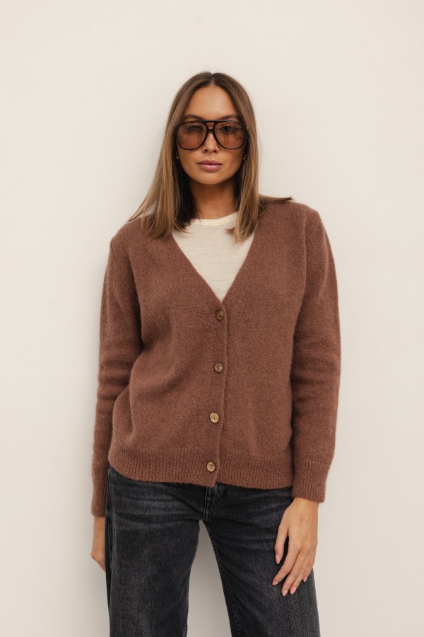 Matteo Suri Alpaca Cardigan Brown