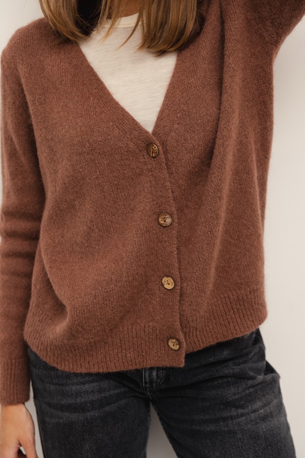 Matteo Suri Alpaca Cardigan Brown