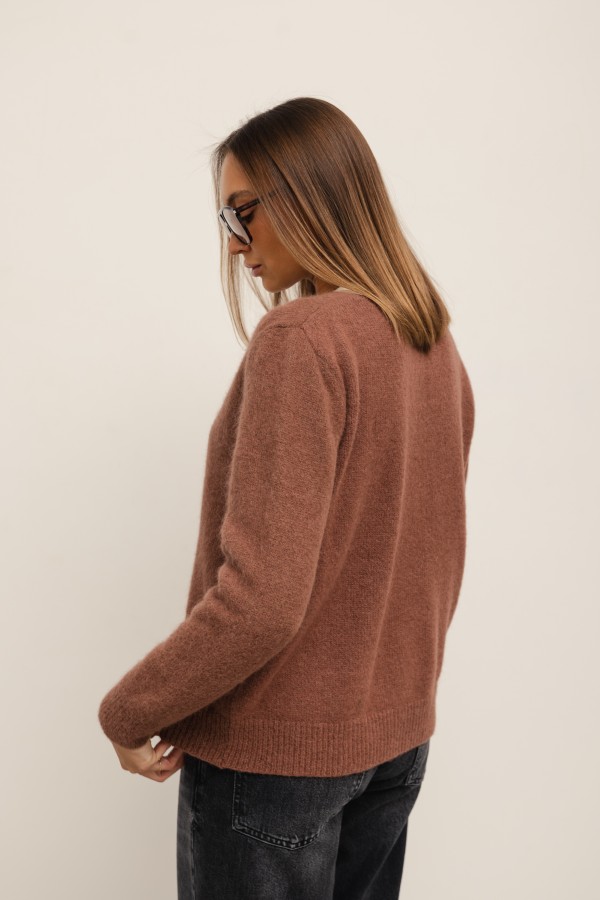 Matteo Suri Alpaca Cardigan Brown