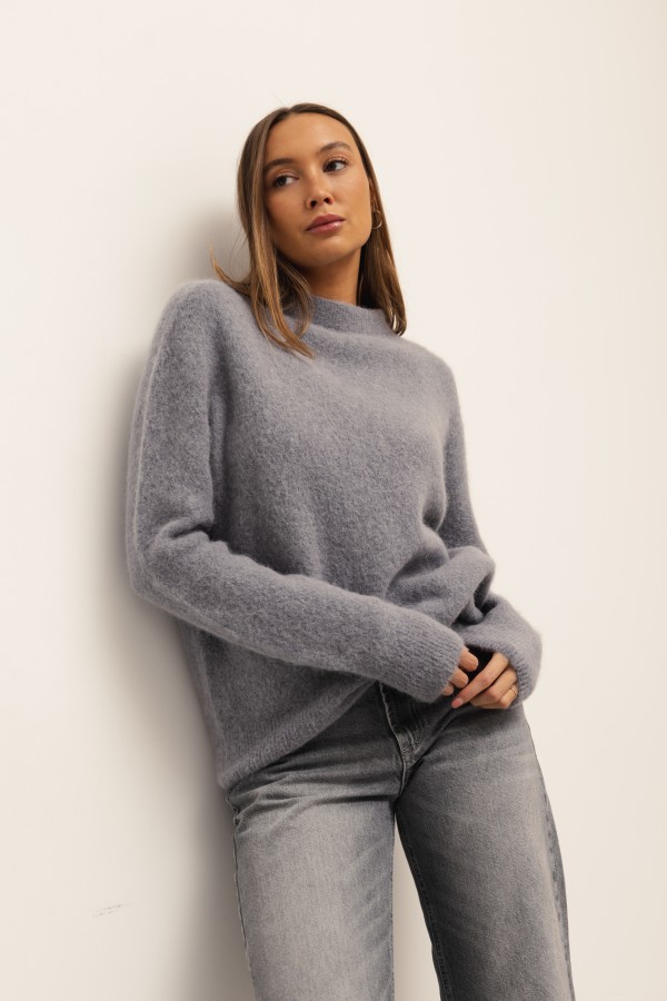 Robin Sweter Z Alpaką Gray