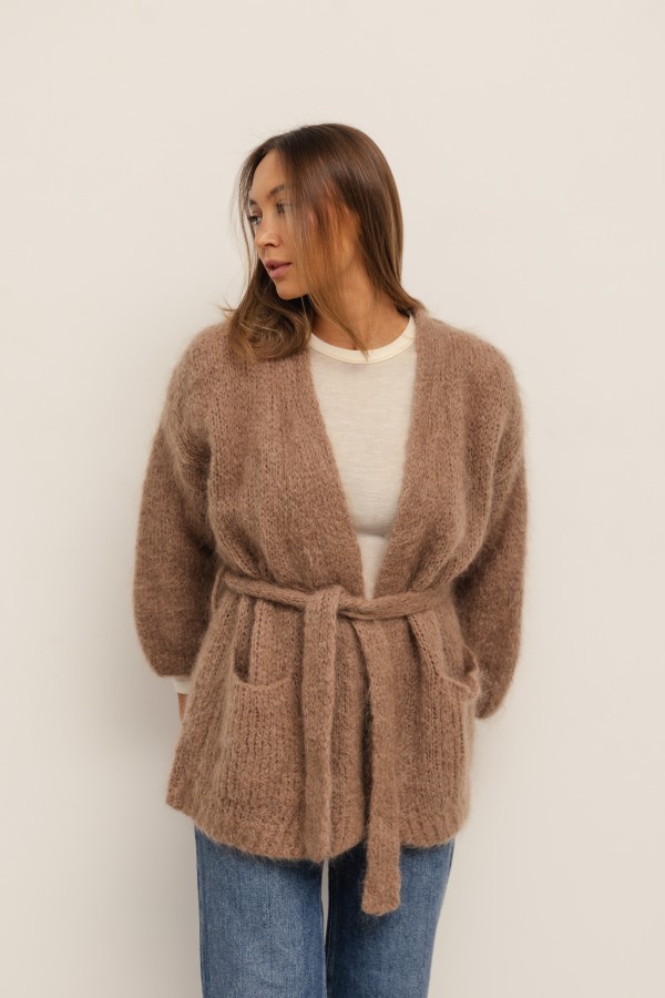 Angelo Mohair Cardigan Camel