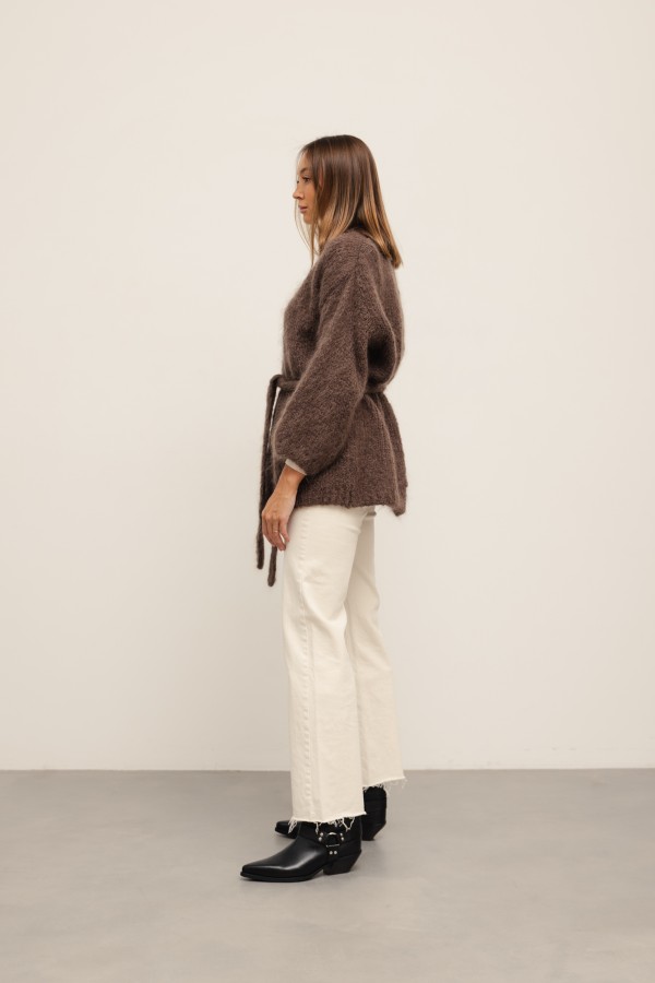 Angelo Mohair Cardigan Chocolate