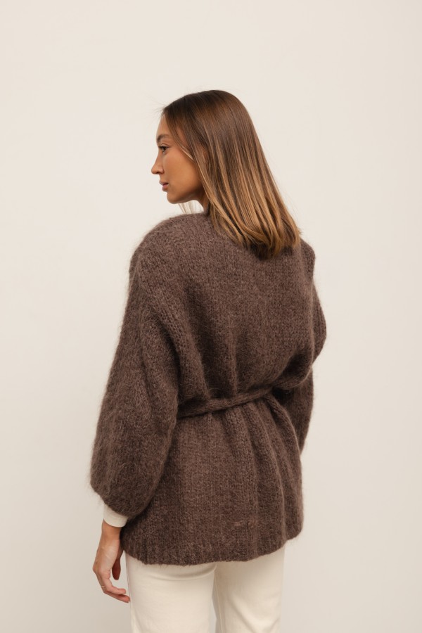 Angelo Mohair Cardigan Chocolate