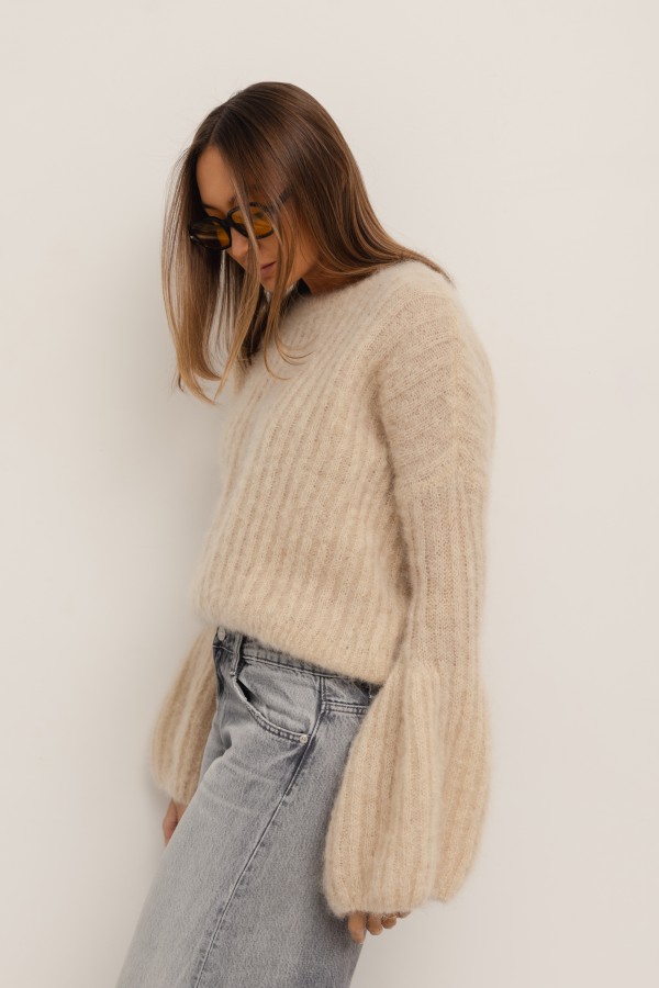 Diego Mohair Sweater Beige
