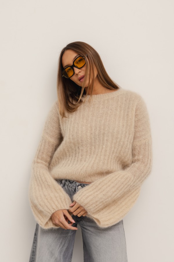 Diego Mohair Sweater Beige