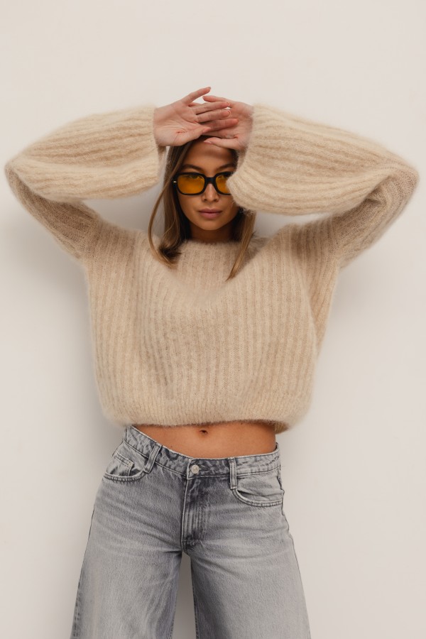 Diego Mohair Sweater Beige