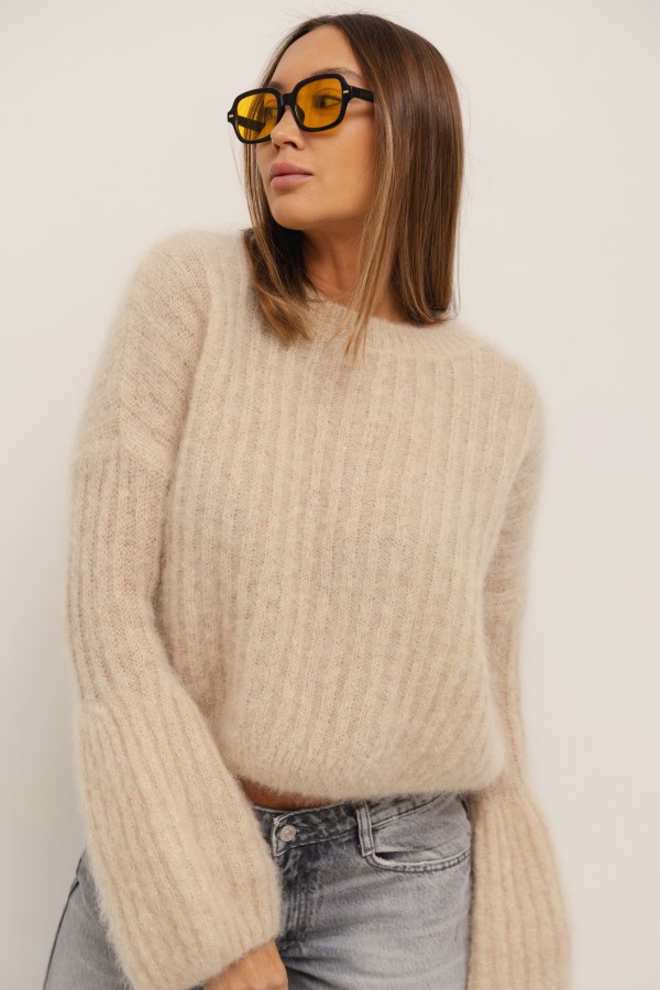 Diego Mohair Sweater Beige