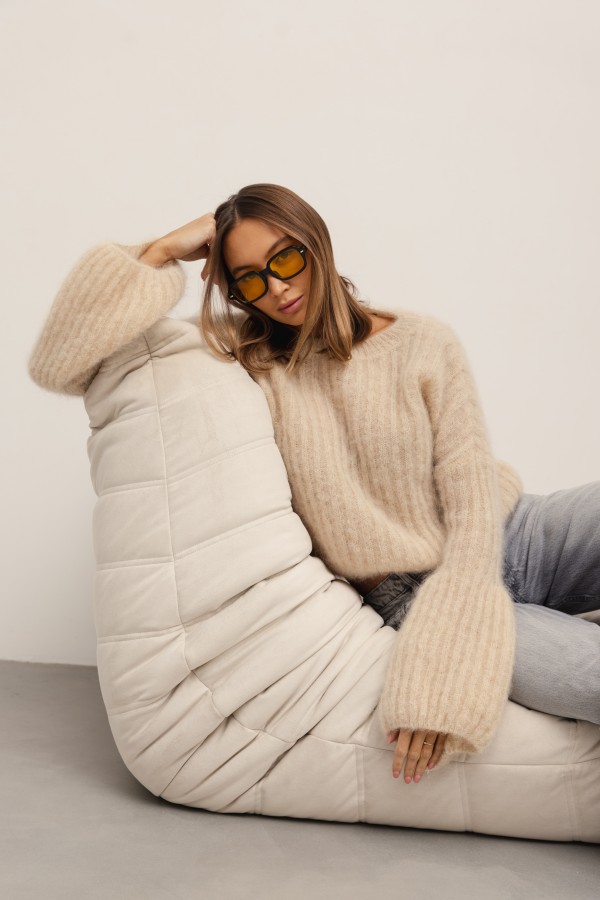 Diego Mohair Sweater Beige