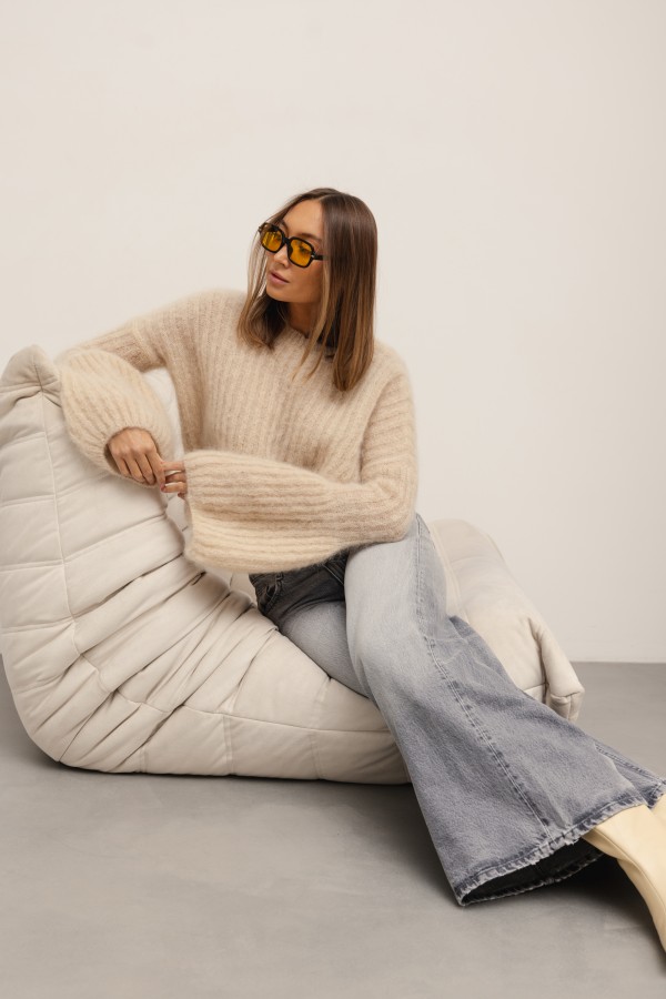 Diego Mohair Sweater Beige