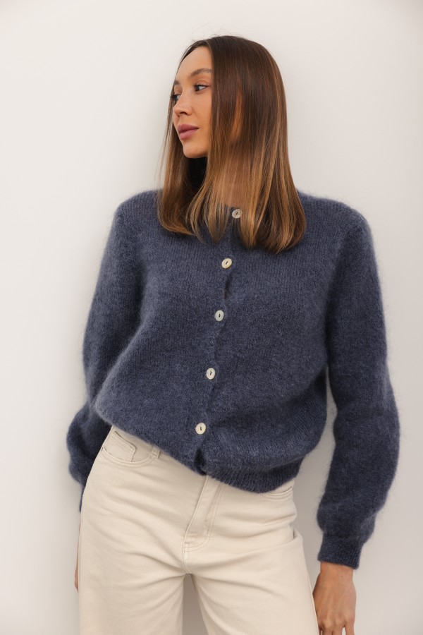 Sam Mohair Cardigan Anthracite