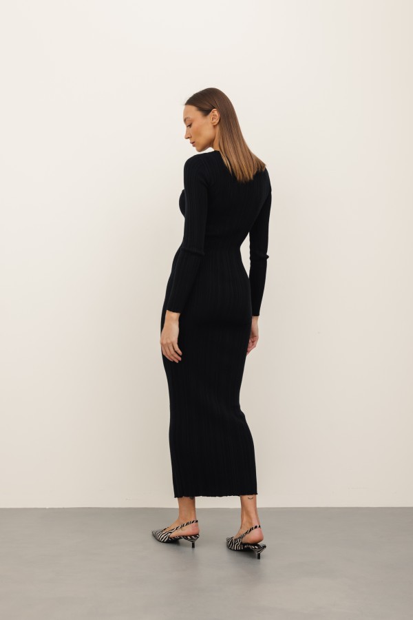 Elise Knit Dress Black