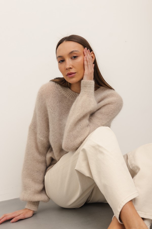 Hugo Mohair Sweater Beige
