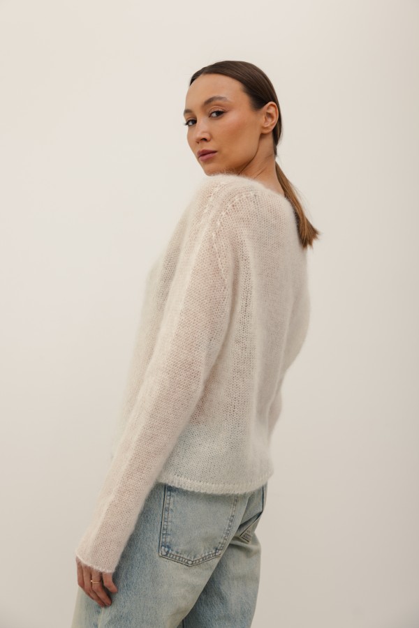 Hayden Lekki Sweter Moherowy Ecru