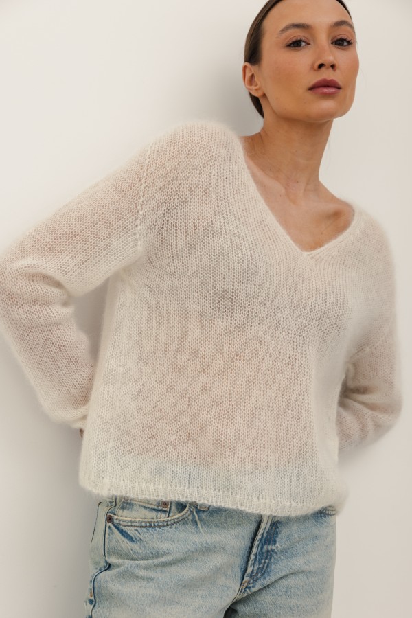 Hayden Lekki Sweter Moherowy Ecru