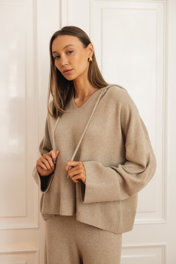 Sofie Knit Sweatshirt Beige